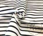 Black and White Hand Drawn Striped Sofa Fabric - Image 5
