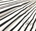 Black and White Hand Drawn Striped Sofa Fabric - Image 6