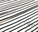 Black and White Hand Drawn Striped Sofa Fabric - Image 7