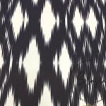 Black and White Ikat Patterned Sofa and Curtain Fabric
