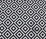 Black and White Interlocking Check Fabric