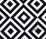 Black and White Interlocking Check Fabric - Image 4