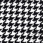 Black and White Large Houndstooth Pattern Fabric