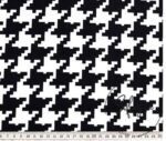 Black and White Large Houndstooth Pattern Fabric - Image 4