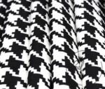Black and White Large Houndstooth Pattern Fabric - Image 6
