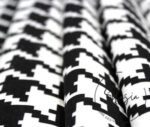 Black and White Large Houndstooth Pattern Fabric - Image 7