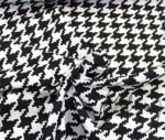 Black and White Large Houndstooth Pattern Fabric - Image 8