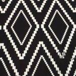 Black and White Mosaic Diamond Pattern Fabric
