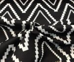 Black and White Mosaic Diamond Pattern Fabric - Image 5