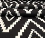 Black and White Mosaic Diamond Pattern Fabric - Image 6