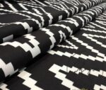 Black and White Mosaic Diamond Pattern Fabric - Image 7