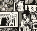Black and White Pop Art Drapery and Sofa Fabric - Image 3