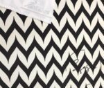 Black and White Side Zigzag Patterned Curtain and Sofa Fabric - Image 3