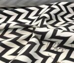 Black and White Side Zigzag Patterned Curtain and Sofa Fabric - Image 6