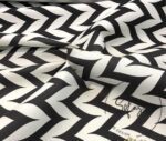 Black and White Side Zigzag Patterned Curtain and Sofa Fabric - Image 7