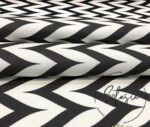 Black and White Side Zigzag Patterned Curtain and Sofa Fabric - Image 8