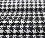 Black and White Small Houndstooth Pattern Fabric - Image 3