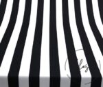Black and White Thick Vertical Striped Background Curtain and Sofa Fabric