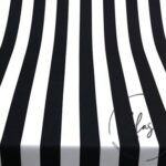 Black and White Thick Vertical Striped Background Curtain and Sofa Fabric