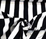 Black and White Thick Vertical Striped Background Curtain and Sofa Fabric - Image 6