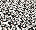 Black and White Women Patterned Sofa and Curtain Fabric - Image 5