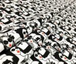 Black and White Women Patterned Sofa and Curtain Fabric - Image 7