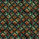 Black Background Colored Mandala Patterned Fabric