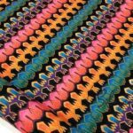 Black Background Ethnic Patterned Background Curtain and Sofa Fabric