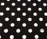 Black Background Large Polka Dot Fabric - Image 3
