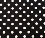 Black Background Large Polka Dot Fabric