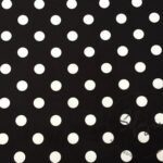 Black Background Large Polka Dot Fabric