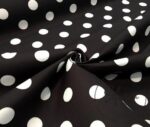 Black Background Large Polka Dot Fabric - Image 5