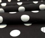 Black Background Large Polka Dot Fabric - Image 6