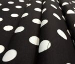 Black Background Large Polka Dot Fabric - Image 7