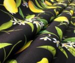 Black Background Lemon Patterned Sofa Fabric - Image 10