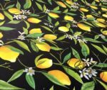 Black Background Lemon Patterned Sofa Fabric - Image 11