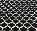 Black Background Moroccan Patterned Cushion Fabric - Image 3