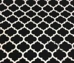 Black Background Moroccan Patterned Cushion Fabric