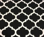 Black Background Moroccan Patterned Cushion Fabric - Image 4