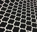 Black Background Moroccan Patterned Cushion Fabric - Image 5