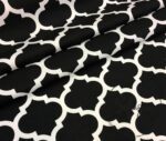Black Background Moroccan Patterned Cushion Fabric - Image 6
