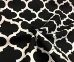 Black Background Moroccan Patterned Cushion Fabric - Image 7