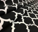 Black Background Moroccan Patterned Cushion Fabric - Image 8