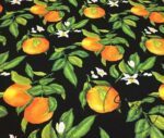 Black Background Orange Patterned Sofa Fabric - Image 6
