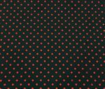 Black Background Red Small Polka Dot Fabric