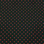 Black Background Red Small Polka Dot Fabric