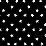 Black Background Scattered Star Fabric