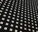 Black Background Small Mosaic Patterned Fabric - Image 3