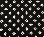 Black Background Small Mosaic Patterned Fabric