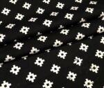 Black Background Small Mosaic Patterned Fabric - Image 5